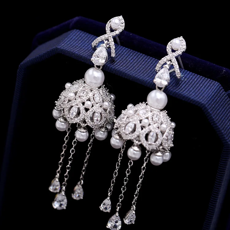 

Женские серьги-подвески из серебра 925 пробы