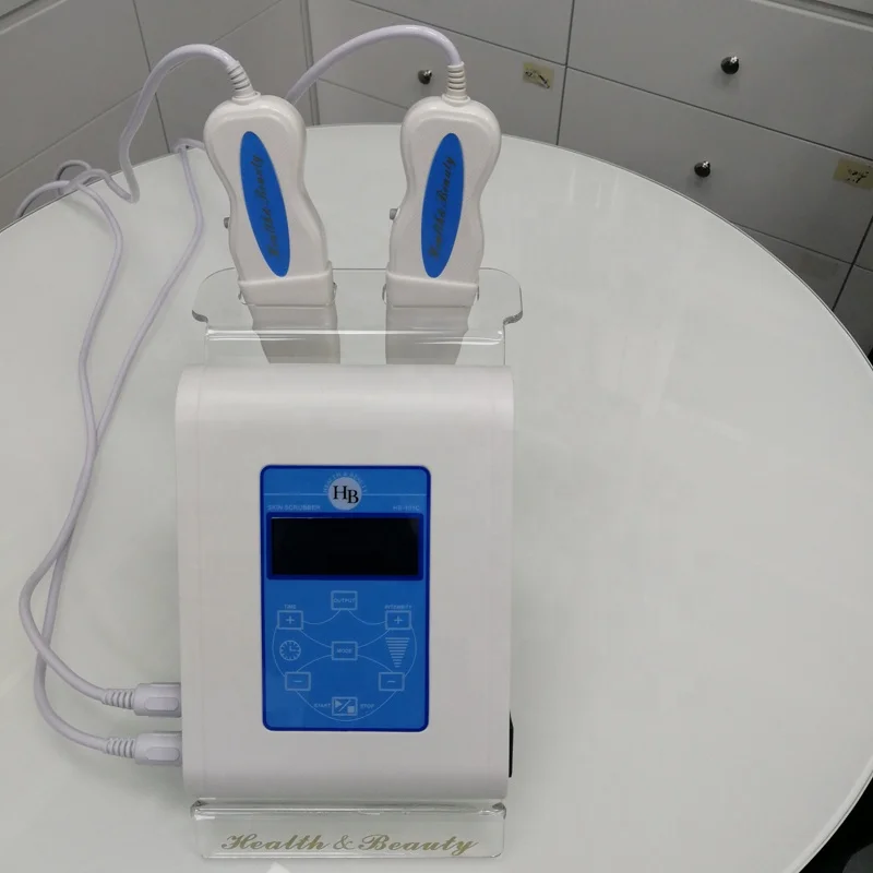 

Personal and use double heads deep cleansing ultrasonic skin scrubber for facial