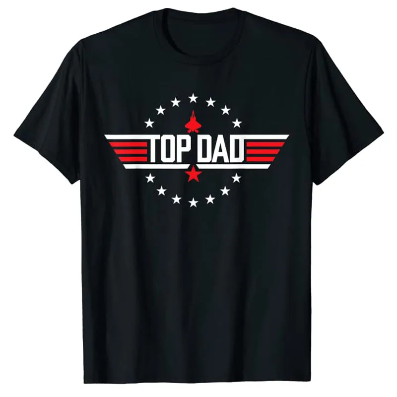 

Christmas Birthday for Top Dad Birthday Gun Jet Fathers Day T-Shirt Gift Men's Fashion Graphic Tee Tops Customized Products