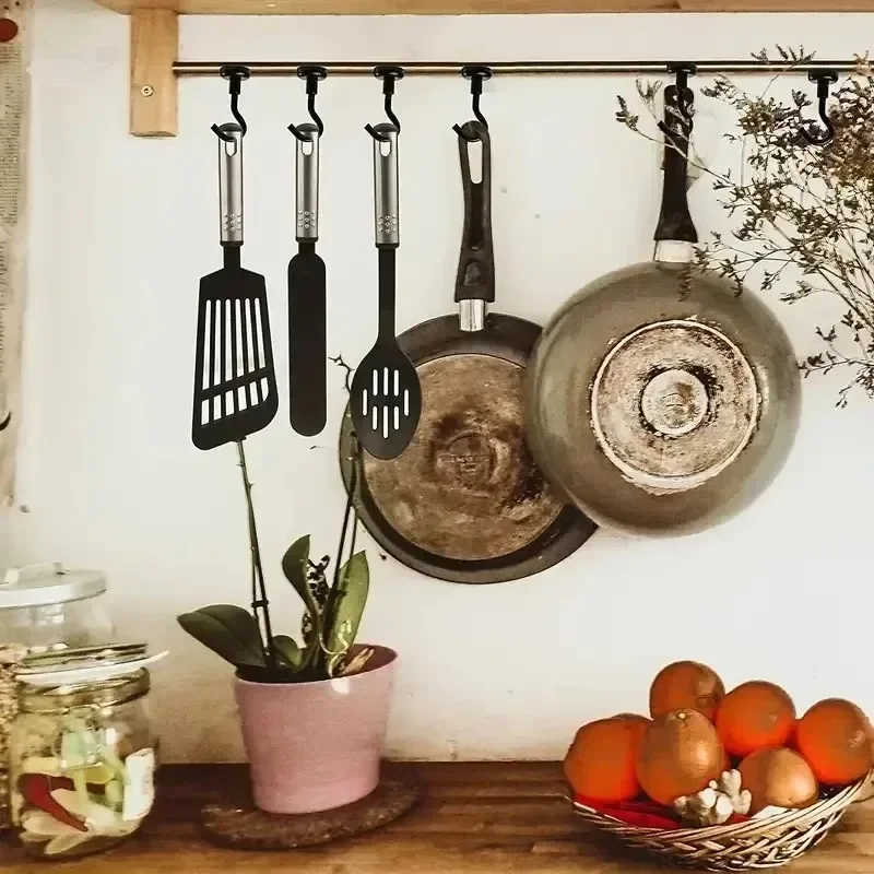 Черные сильные магнитные крючки для холодильника многоцелевой настенный