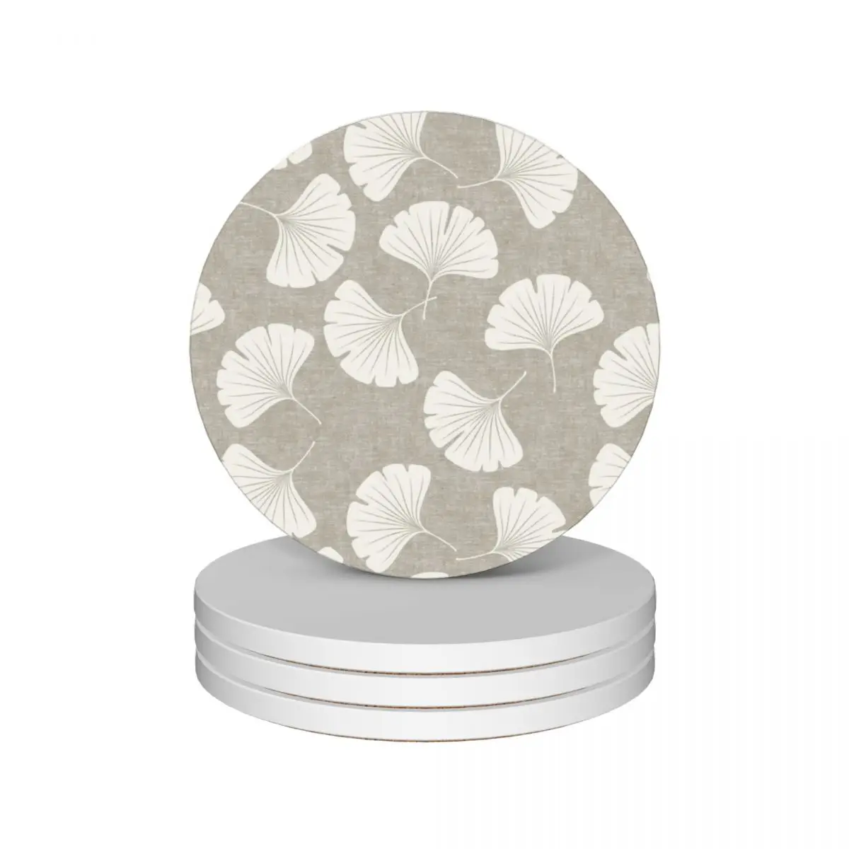 Керамические подставки Ginkgo biloba - gingko leaves tan (набор из 4 шт.) милая чашка для кофе