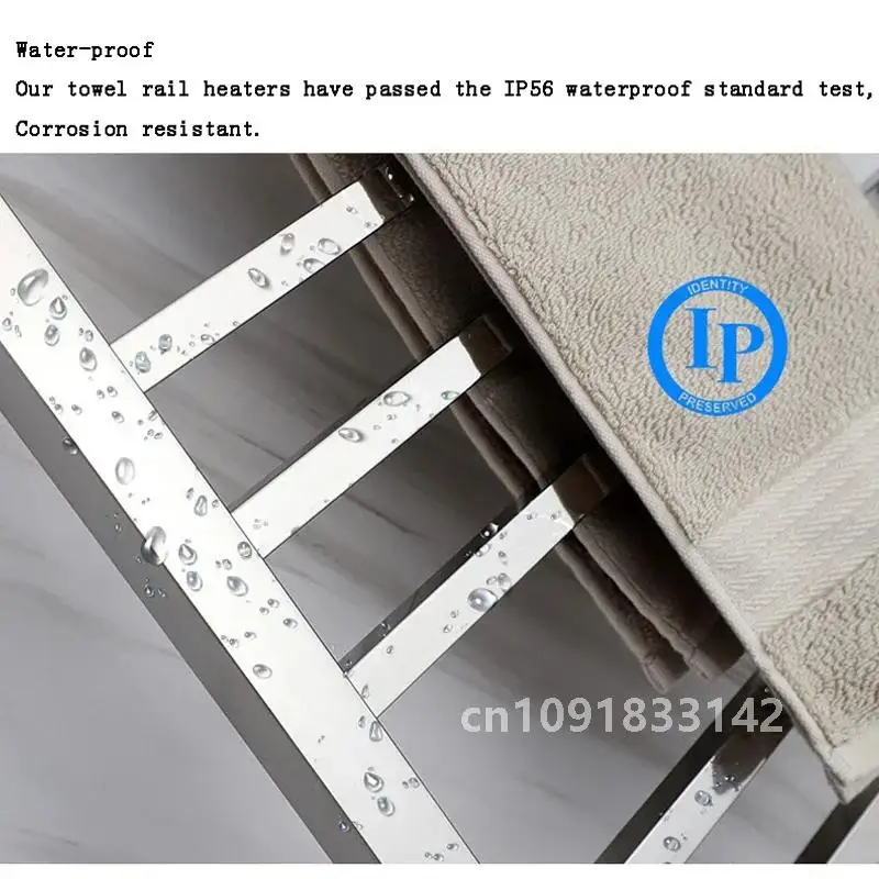 Electric Towel Rack 304 Stainless Steel Temperature&ampTime Control Smart Heated Rail Warmer 780*500*120mm 110V/220V