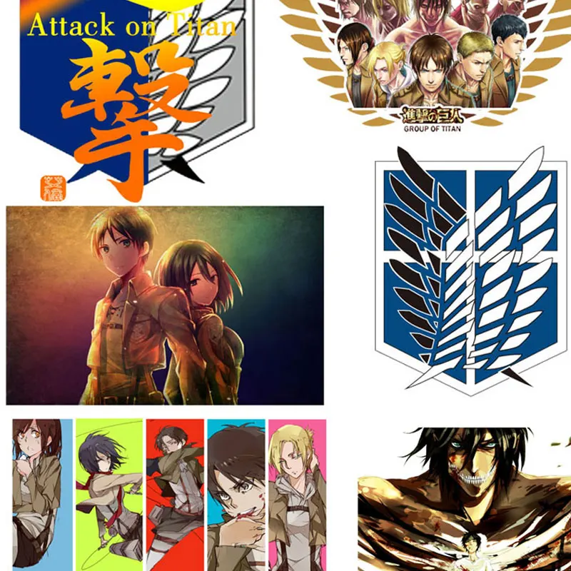 

Attack on Titan Thermo Stickers Iron-on Transfers for Clothing Thermoadhesive Anime Patches on Clothes Diy Flex Fusible Transfer