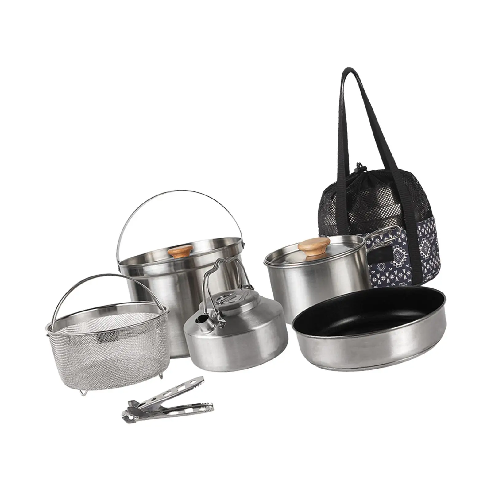 

Pan Kettle Saucepan Camping Cookware Set for Picnic Backpacking Fishing