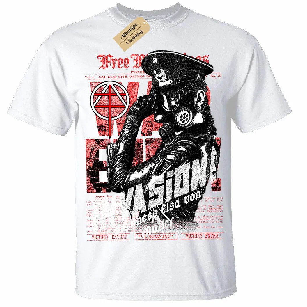 Мужская футболка Baroness белая Готическая маска вторжения в готическом стиле с