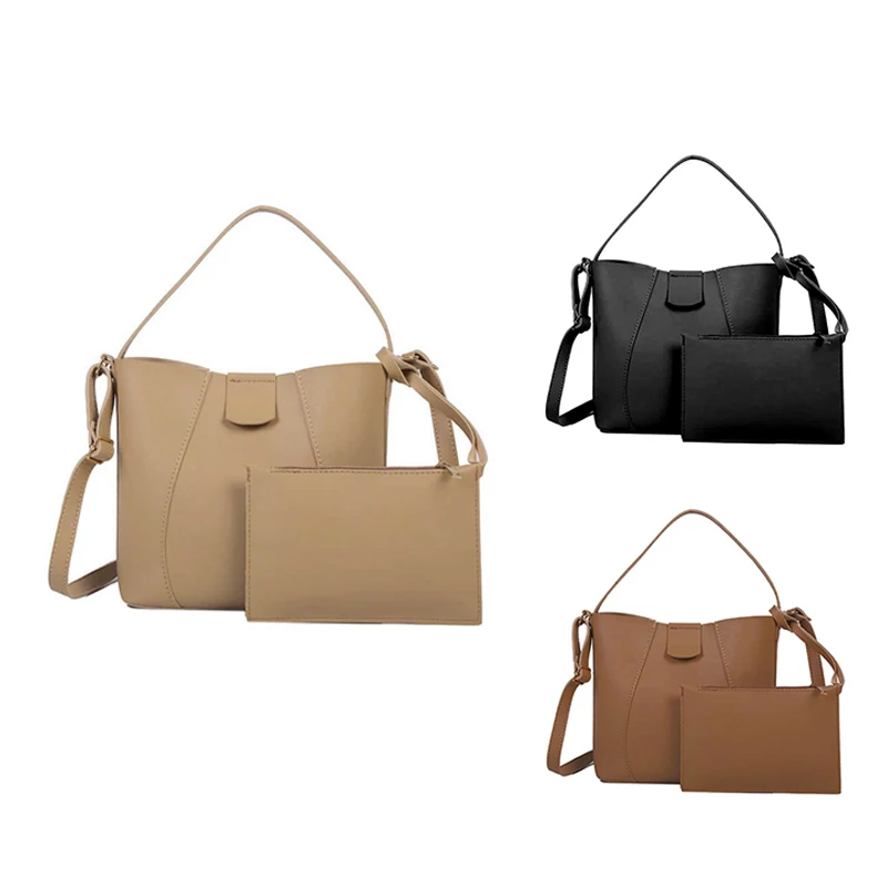 

ASDS-2 In 1 Ladies Handbag Crossbody Shoulder Bag Large Capacity Bucket Bag