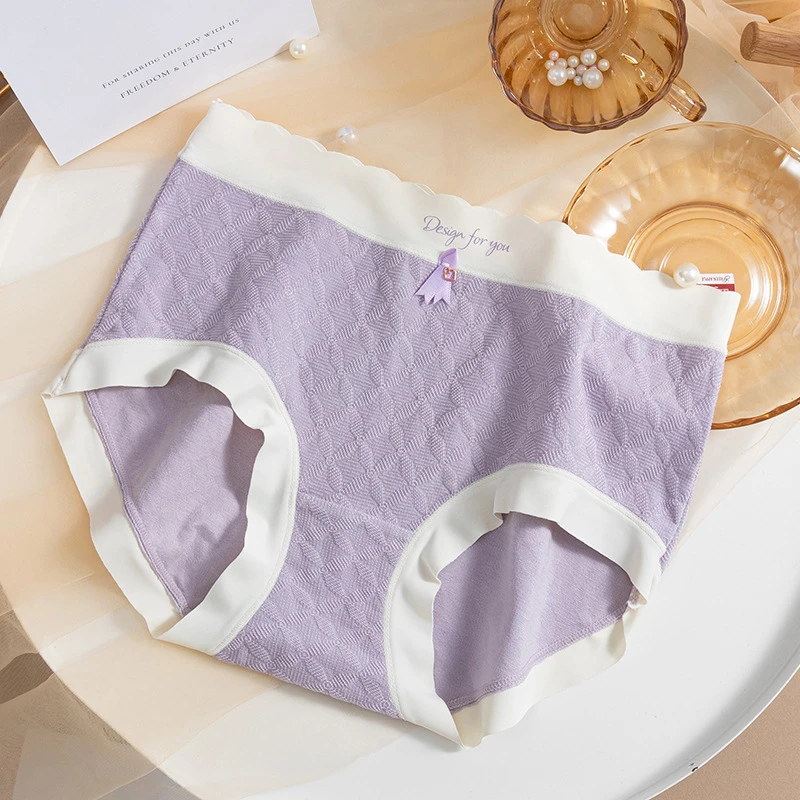 

Cotton Women's Underwear Panties Mid-waist Briefs Solid Color Breathable Underpants Seamless Soft Lingerie Girls Fashion Briefs