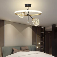 black gold pendant lamps for dining living room master bedroom hanging lamp led cord pendant decoration indoor chandelier lamp