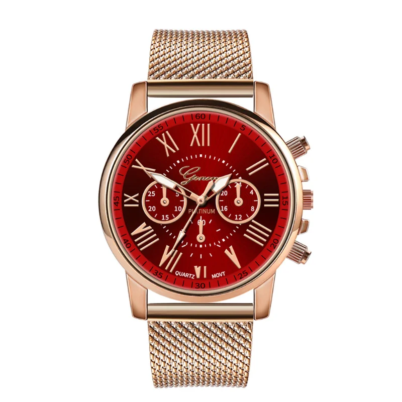 

Business Women's Watches Fashion Geneva Brand Roman Numeral Simple Clock Kol Saati Montre Femme Relogio Feminino Reloj Mujer