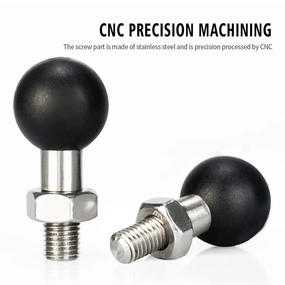 

M8/M10 Motorcycle Handlebar Mount Rearview Mirror Ball Clamp Base Stainless Steel Phone Holder Bolt Screw