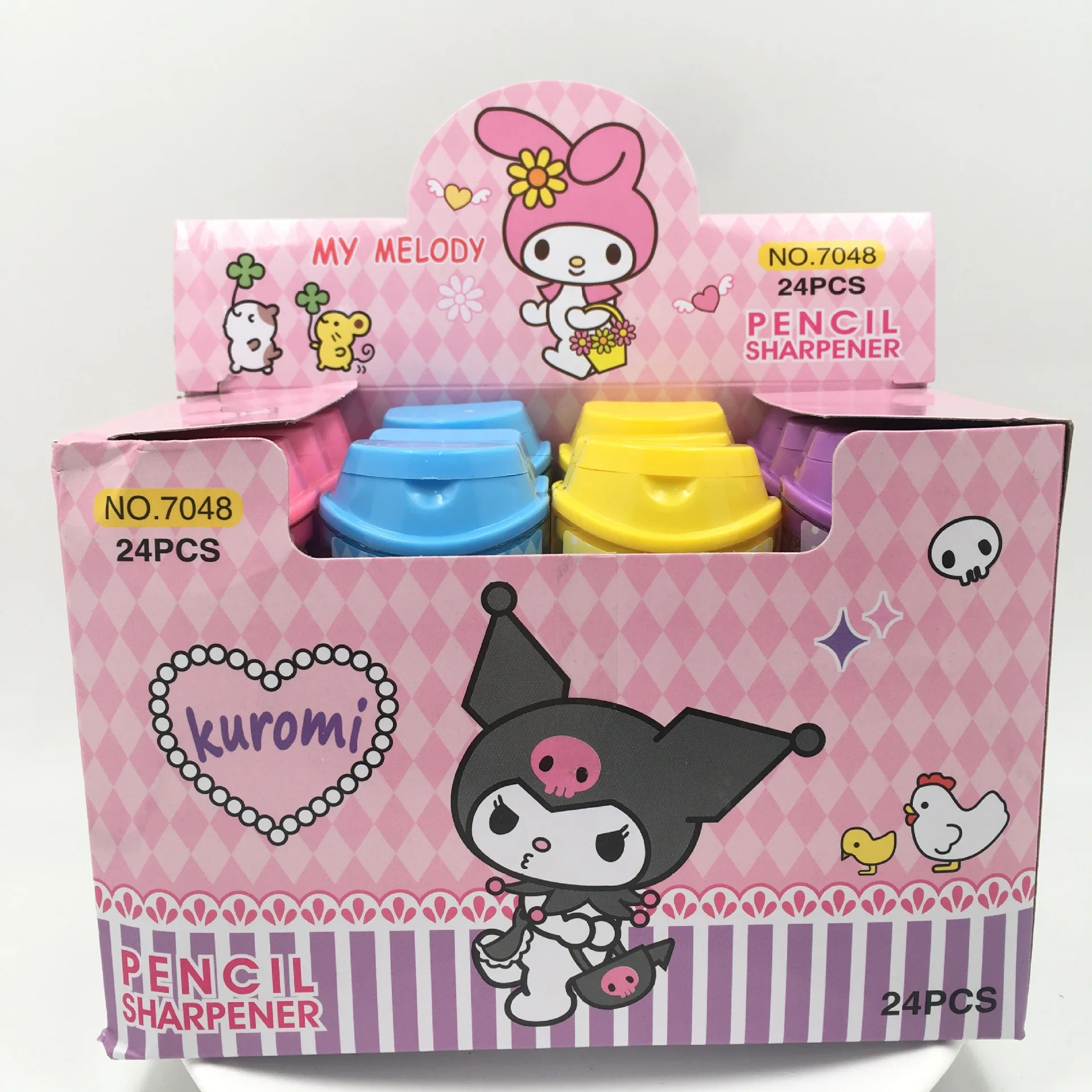 

Sanrio Pencil Sharpener Cutter Kulomi Cinnamon Dog Portable Pencil Sharpener Double Hole Elementary School Student Stationery