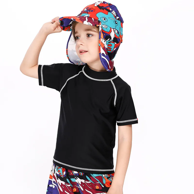 UPF50 Children's Swimsuit Swimming Top T-Shirt Bathing Suit Kids Girls Boys Beach UV Protection Sun Shirts Baby Toddler Swimwear