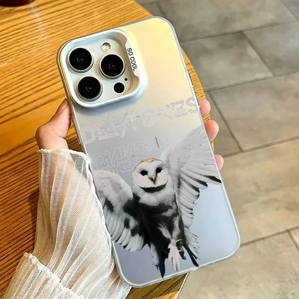 Фото Чехол для телефона с логотипом D-Deftones для iPhone 17, 16, 15, 14, 13, 12, 11, Mini, Pro, E, MAX, белый матовый, цвета конфет. №4