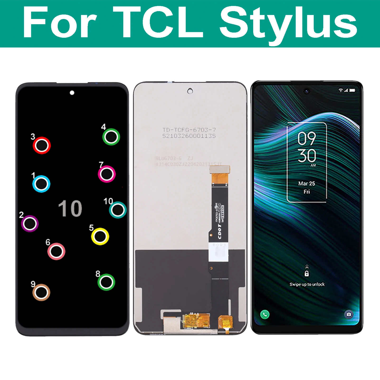 

Original 6.81'' For TCL Stylus T779W LCD Display Touch Screen Glass Panel Digitizer Assembly