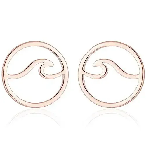 Женские серьги-гвоздики из нержавеющей стали классические серебряные круглые