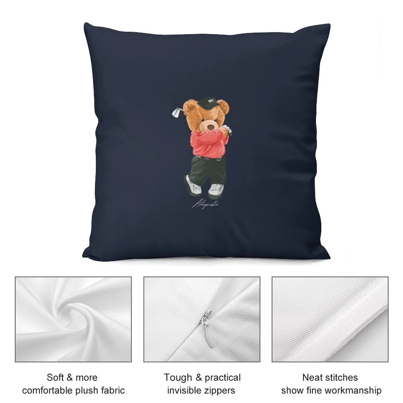 Декоративная подушка с милым медведем рождественские украшения для дома 2025