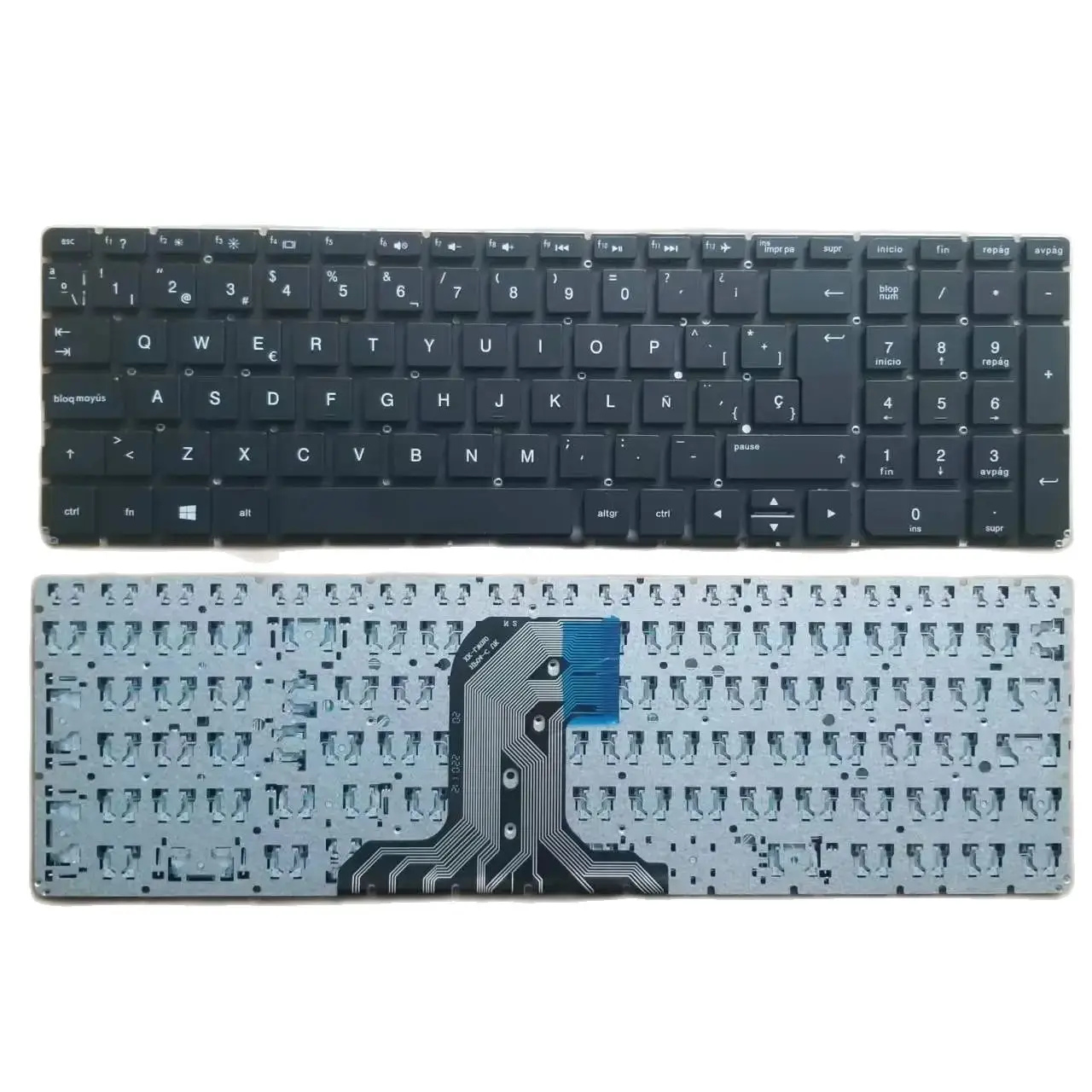 

New SP Spanish Keyboard For HP 250 g4/250g5/255 g5/256 g5/15-ba/15-ay/15-ac/15-af Without Frame Black