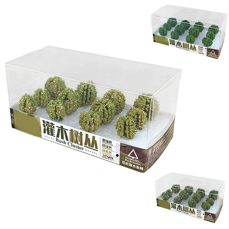 

12Pcs/Set Simulation Bush Tree Scene Model For 1:35/1:48/1:72/1:87 Scale Sand Table Tree Miniatures Landscape Decor