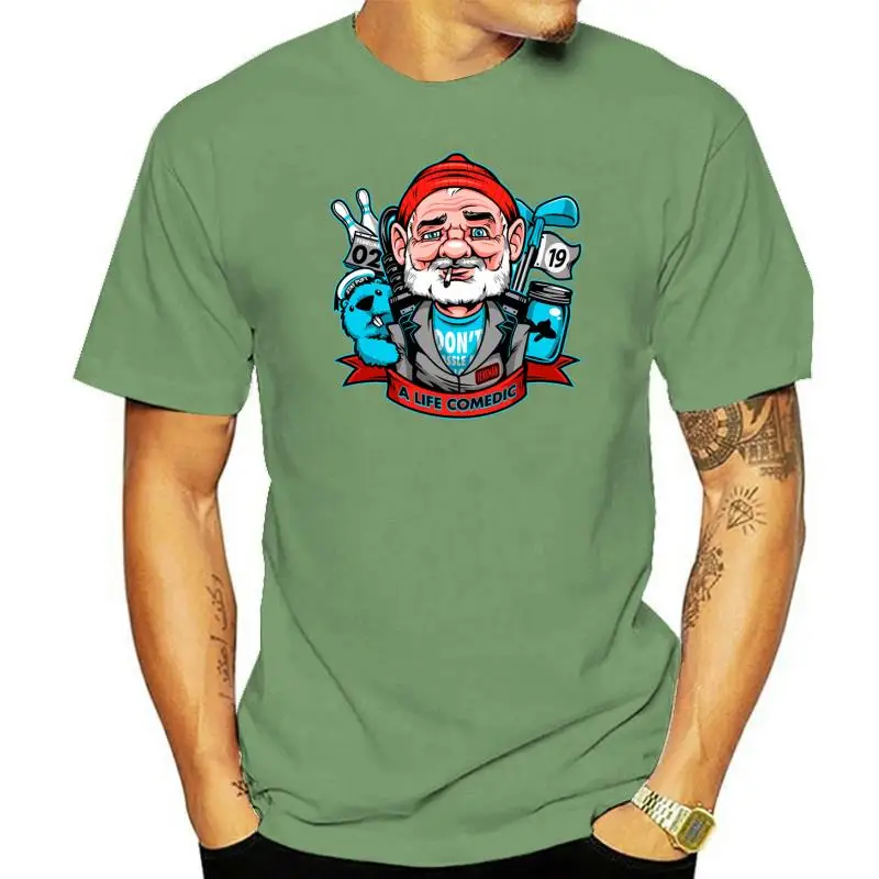 

fashion Women's short sleeve T Shirt A Life Comedian Bill Murray Artsy Nerdy Girl's o-neck tshirt Harajuku Streetwear tees