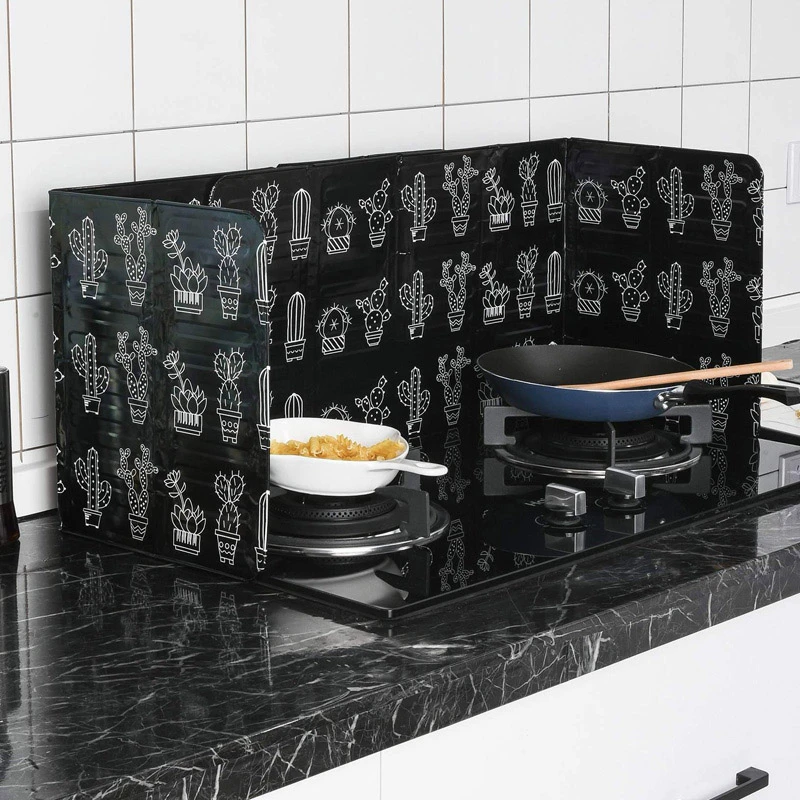 

Алюминиевая Складная перегородка для кухонной газовой плиты, портативная сковорода, защита от разбрызгивания масла, домашние аксессуары для кухни
