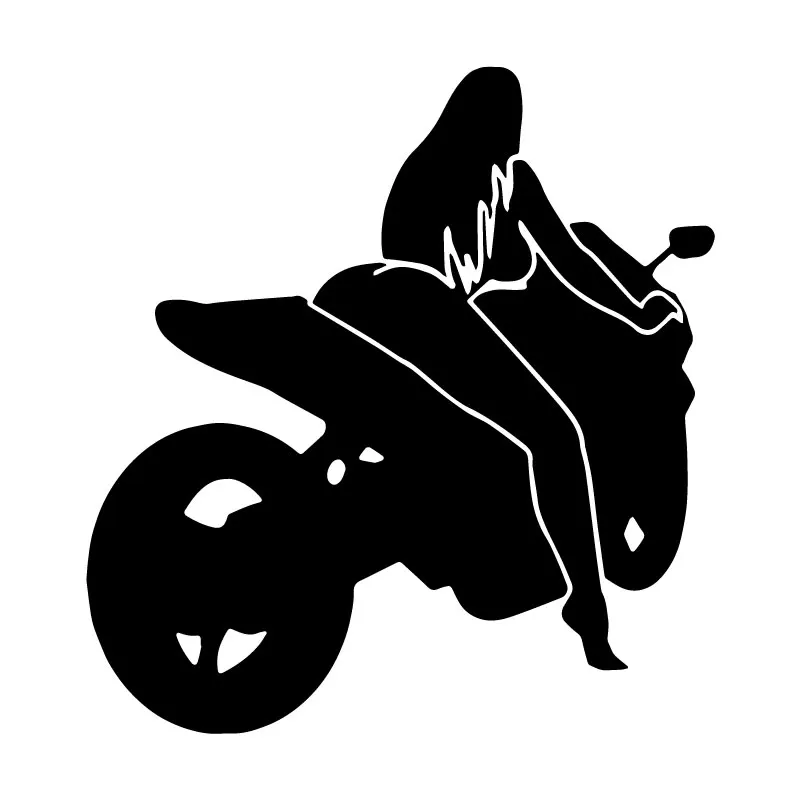 

Jpct Сексуальная мотоциклетная девушка капот водонепроницаемая крышка царапина автомобиль стикер классическая красота окно стекло Украшение Наклейка 30 см * 18,1 см