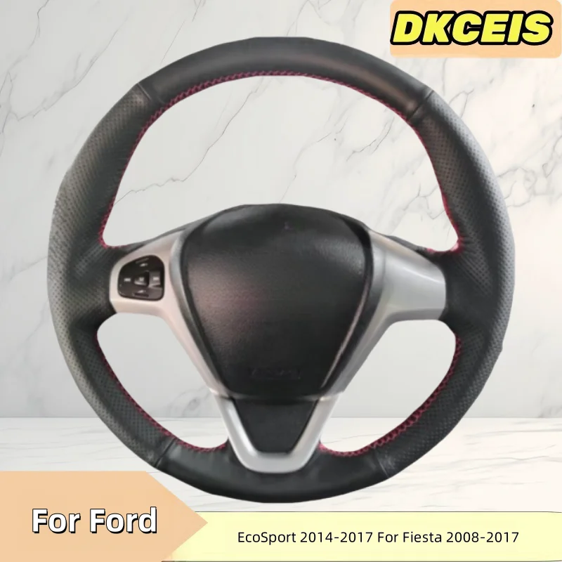 Чехол на руль автомобиля сделай сам искусственная кожа для Ford EcoSport 2014-2017 Fiesta 2008-2017