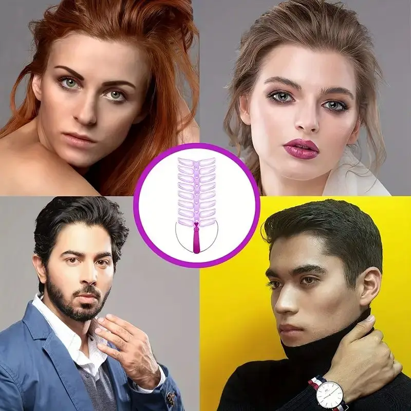 Трафарет Для Бровей 8-в-1 Многоразовый Точный Шаблон Макияжа Идеальной Формы