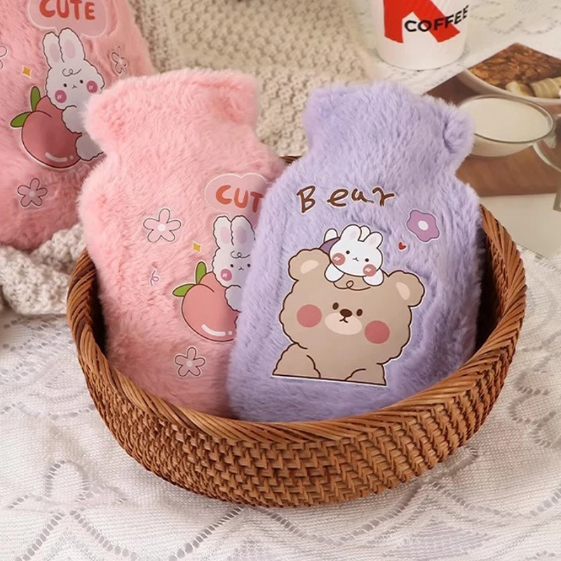 500 мл мягкая плюшевая грелка для рук зимняя милая кавайная бутылка воды девочек