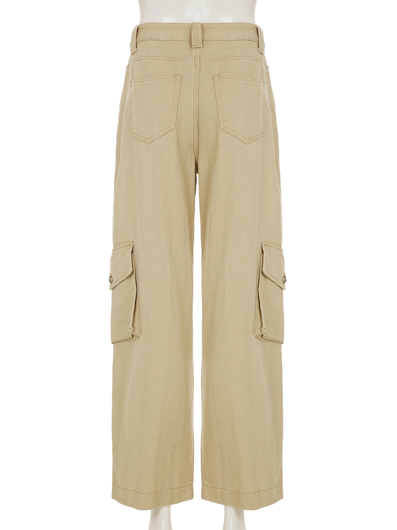 Rockmore Y2K Брюки-карго цвета хаки Harajuku Уличная одежда Брюки с широкими штанинами и