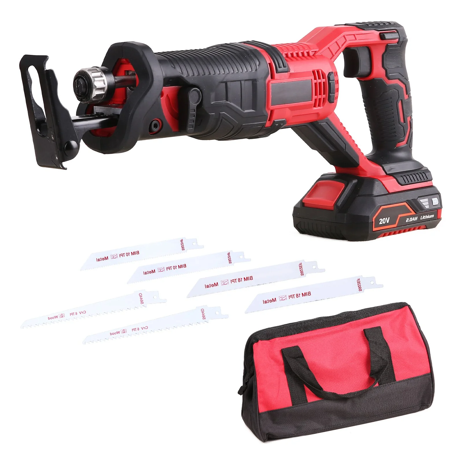 

Meterk 20V Cordless Reciprocating Saw Kit Powerful Battery And 2.4A Fast Charger Super Rich Accessories