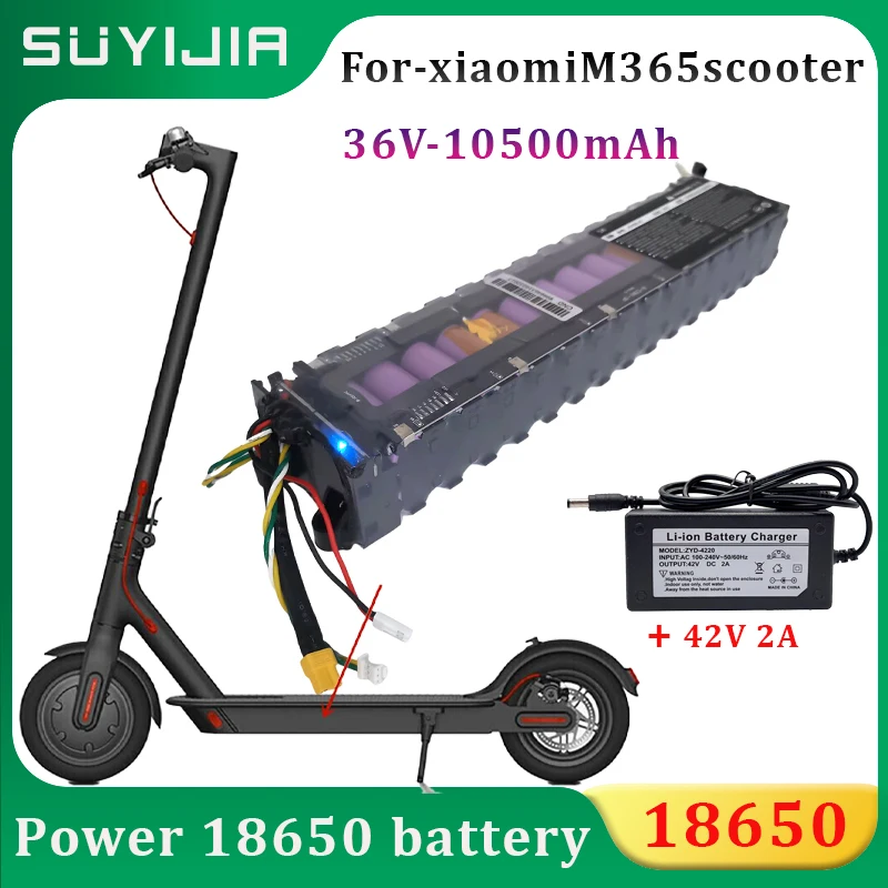 

10S3P 10500mAh Rechargeable Li-ion Battery 36V 18650 for Electric Bike Battery Pack for - Xiaomi M365 Bike Scooter Built-in BMS