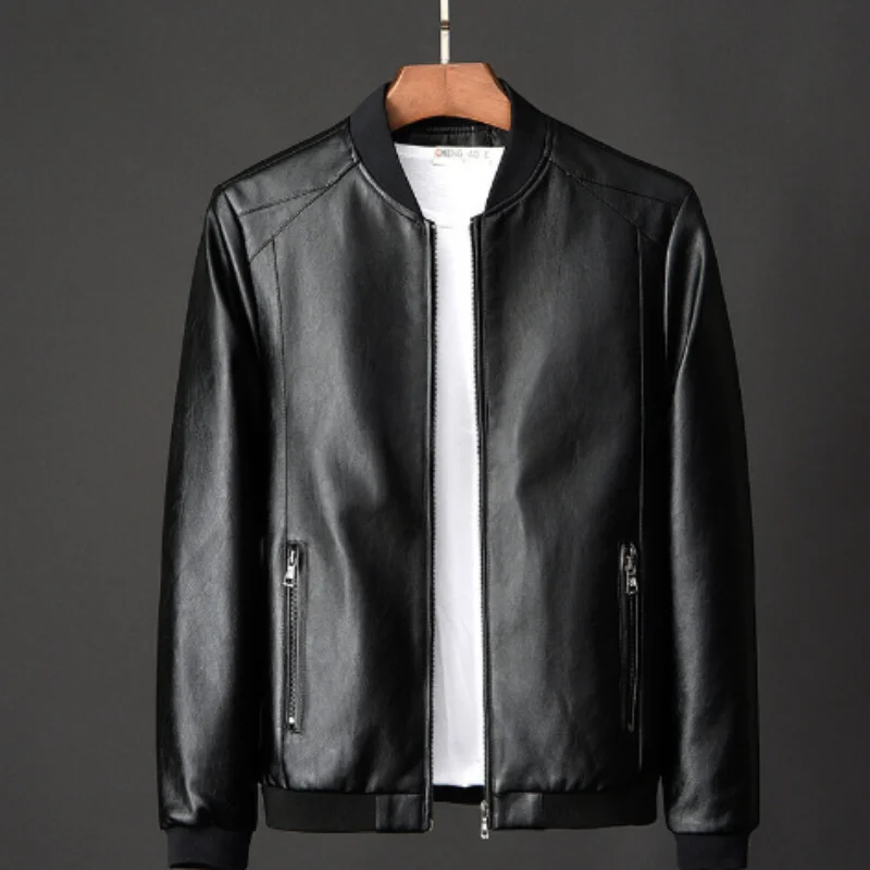 

Denim Jacket Men Synthetic Leather Spring and Autumn Jackets for Men