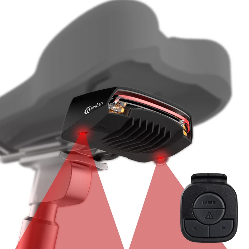 

2022Meilan X5 Intelligent bike Safety Rear light smart bicycle accessories Turn Signal flash light automatic brake Warning lamp