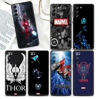 marvel phone case for samsung galaxy s7 s8 s9 s10e s21 s20 fe plus case soft silicone cover god of war thor marvel logo funda