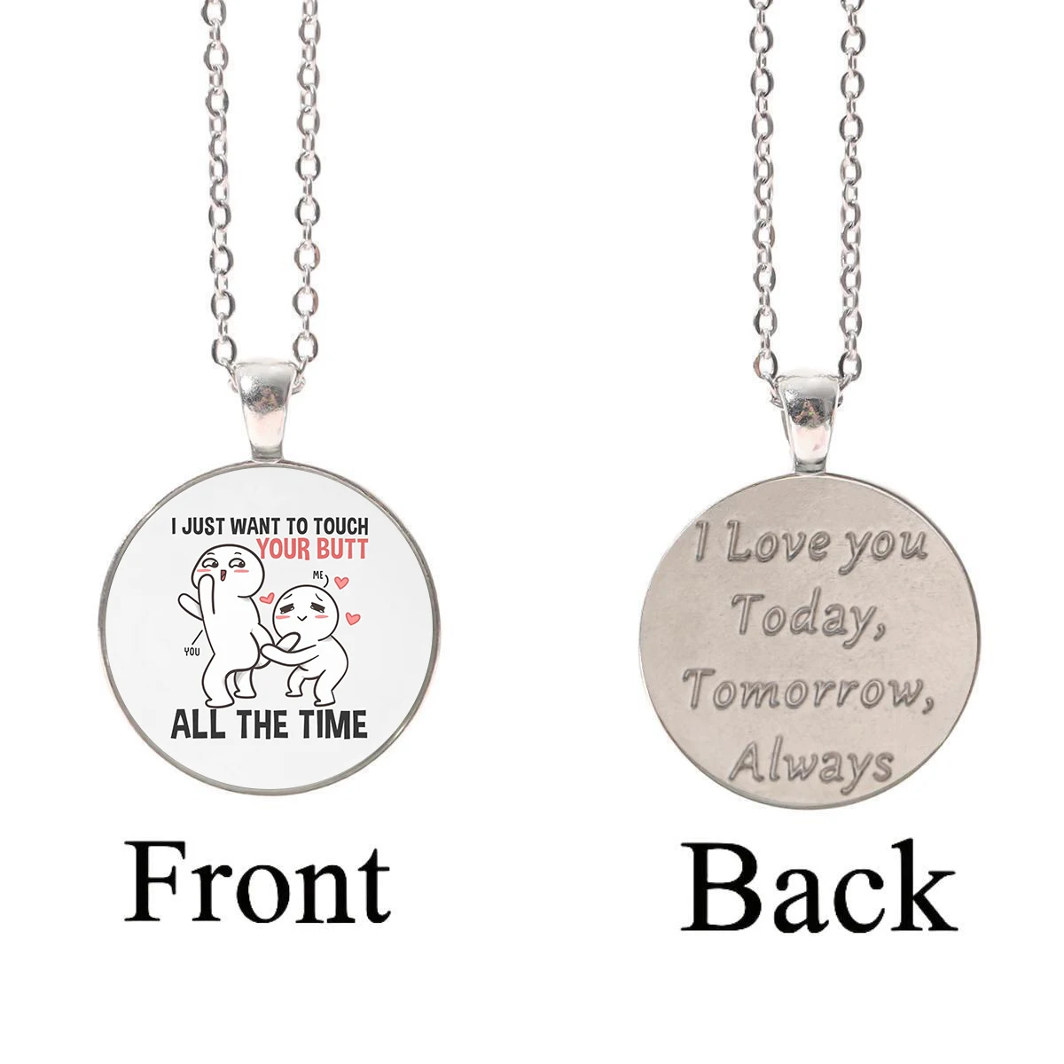 1 шт. парный орнамент серебряный Кабошон ожерелье с подвеской художественным