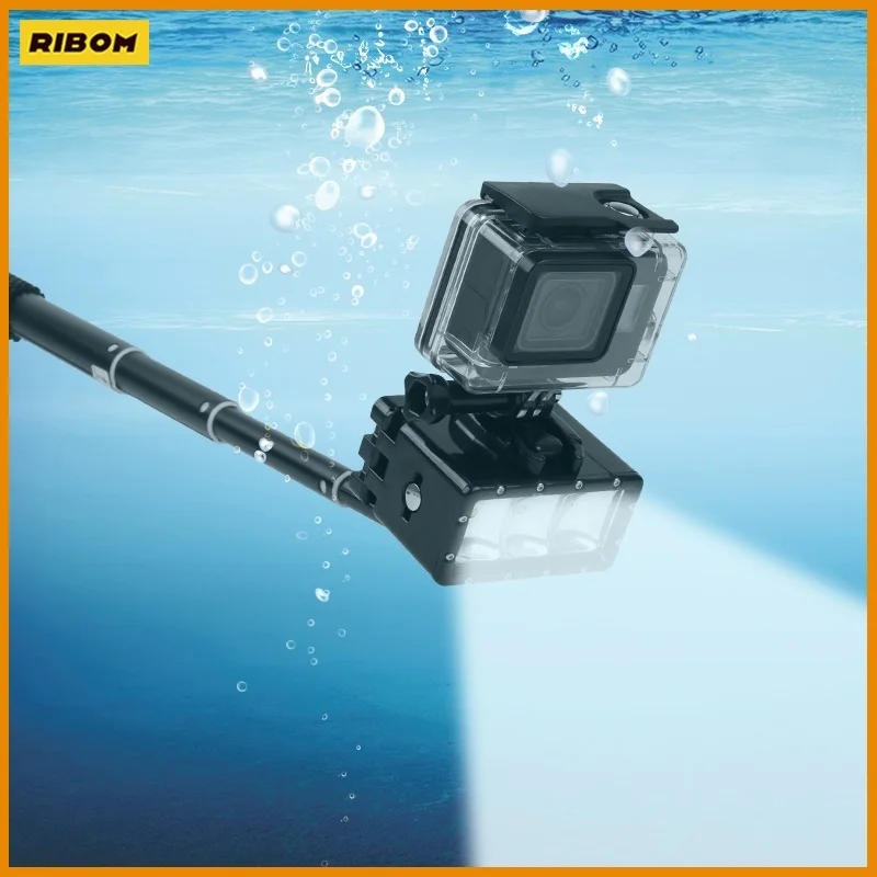 

2022 New For GoPro Diving FlashLight Lamp Waterproof LED Flash Video Light For GoPro Hero 10/9/8/7/6/5/4 SJCAM SJ4000/Xiaomi Yi