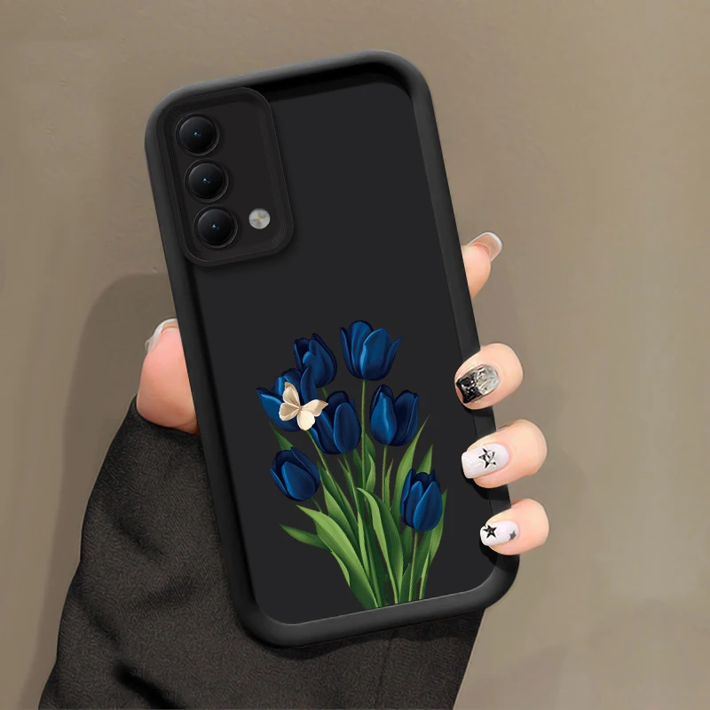 Фото Силиконовый чехол для телефона Infinix Tecno Pova 9 7 Ultra 6 Neo Camon 50 40 Pro Spark 40C 20C 6 Go 1 2024 с цветочным узором в виде тюльпанов №4