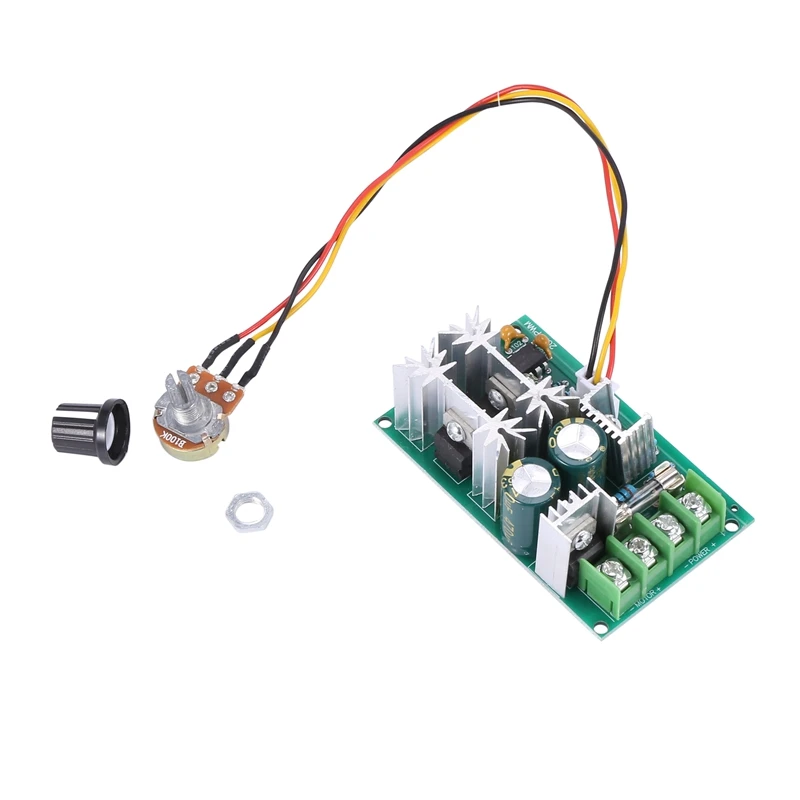 

DC10-60V DC Motor Speed Regulator 12V 24V 36V 48V High Power Drive Module PWM Motor Speed Controller 20A Current Regulator