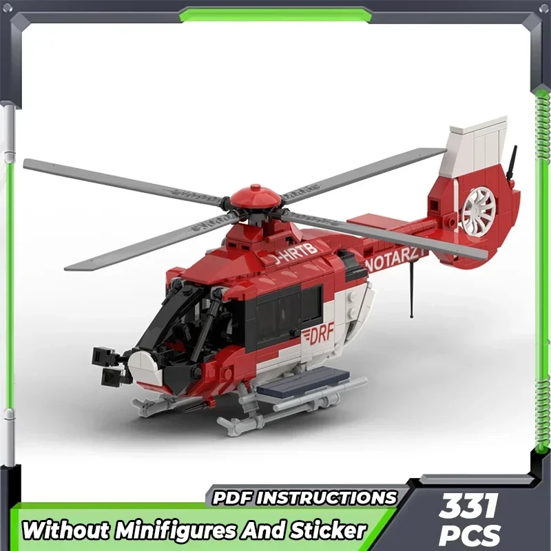 Конструктор Moc военная модель аэробус H135 технология вертолета модульные блоки