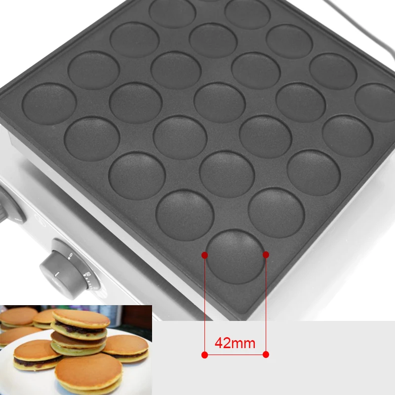 Commercial CE 110V/220V NO-stick 25 holes  dutch poffertjes grill mini pancake machine electric pancake maker images - 6