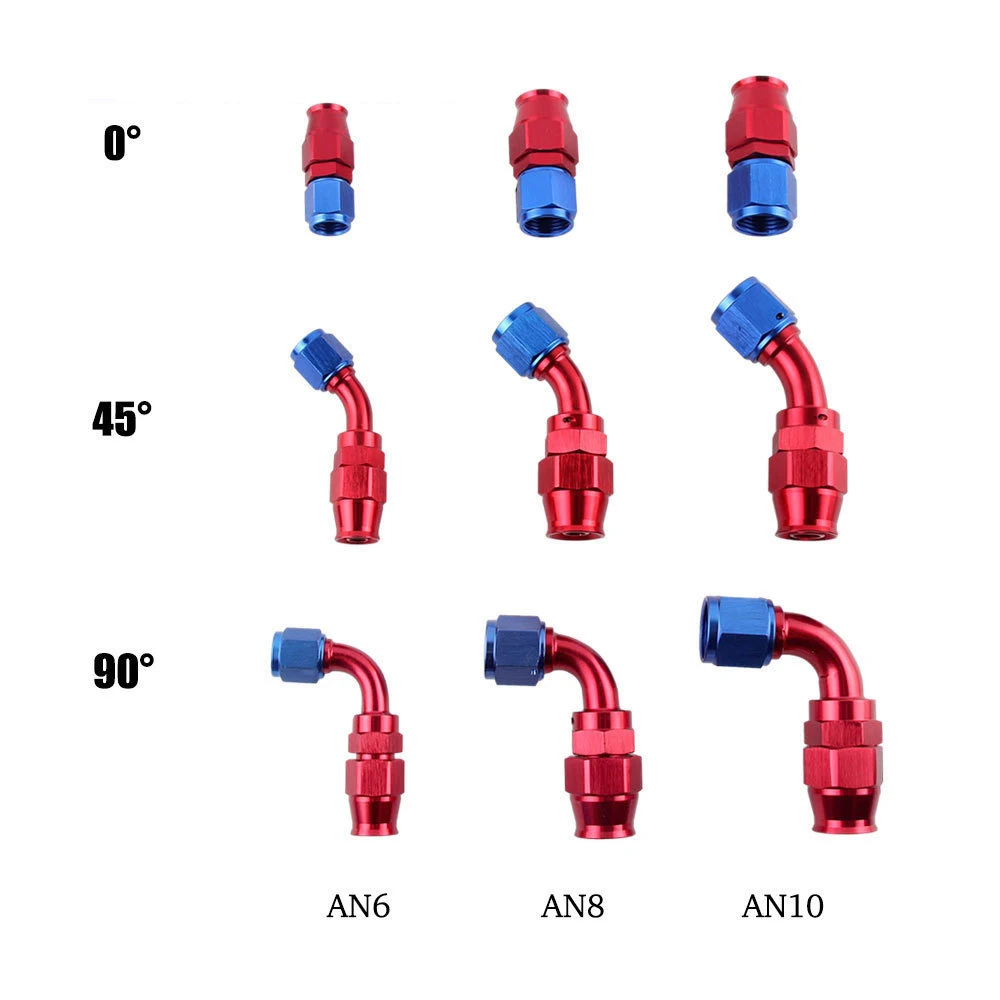 

AN6 AN8 AN10 прямой 0 45 90 градусов масло, топливо, фотомасло, шланг, адаптер, Заводская поставка