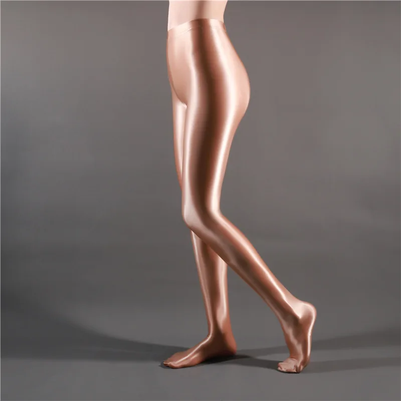 Women Sexy Gliter Pantyhose Glossy Wetlook High Waist Exotic Tights Oily Shiny Smooth Leggings Fitness Club Dance Pantyhose