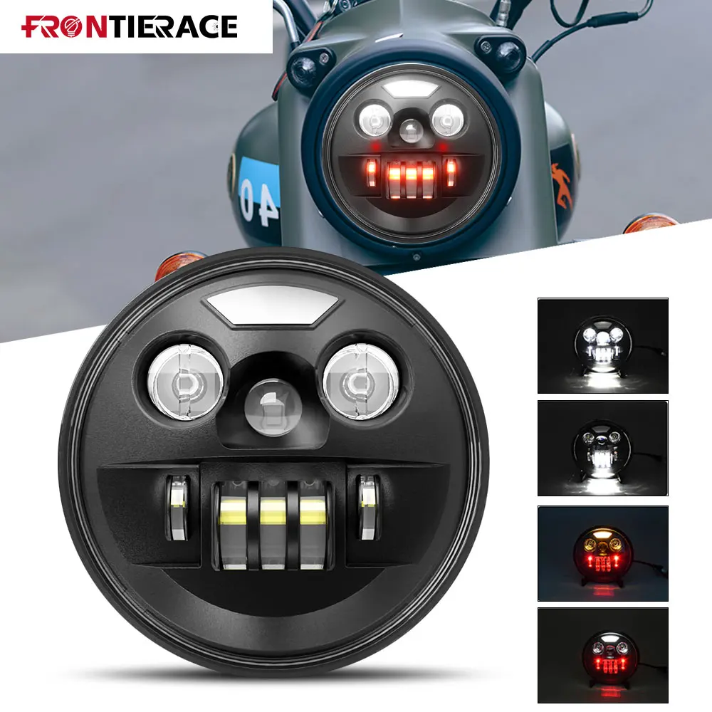 

7 inch Motorcycle lamp Wrangler Jeep Headlights Projector 200W Lens High Low Beam For Hyundai Kona mot Addition headlamp