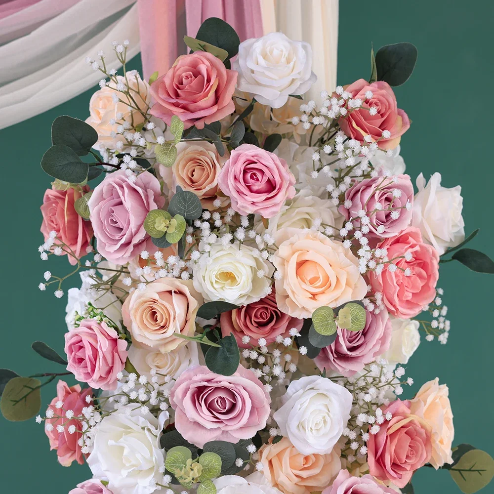 Свадебный фон треугольные Искусственные цветы композиция украшение для событий