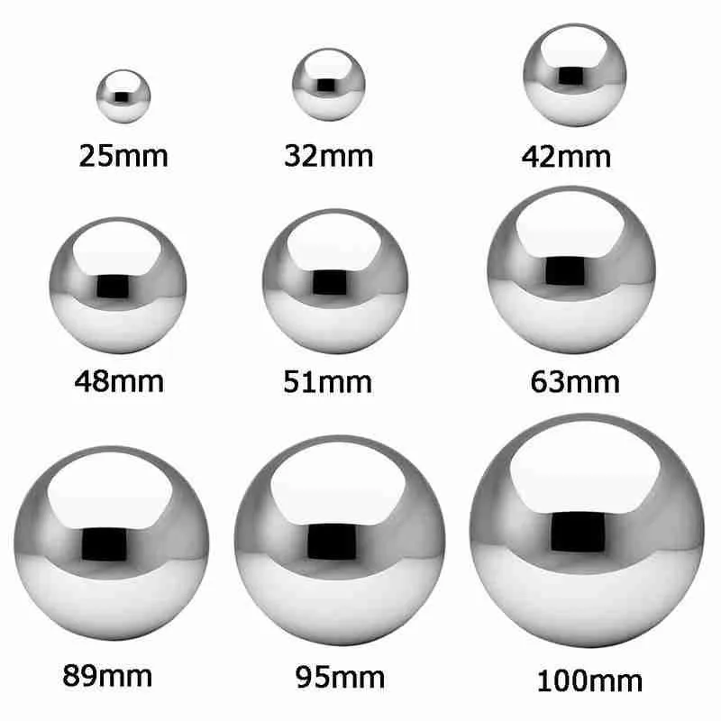 25mm~100mm High Gloss Glitter Steel Ball Sphere Mirror Hollow Ball For Home Garden Decoration Supplies Ornament