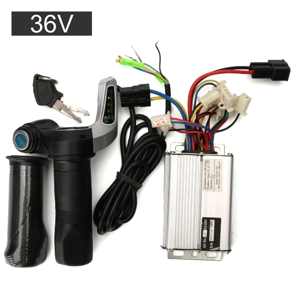 

With Throttle Grip 36V 48V Brushed Motor Replacement Parts Speed Controller Aluminum 1000W Electric Bike Handle Stable Scooter