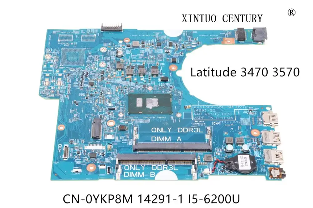 

CN-0YKP8M 0YKP8M YKP8M для материнской платы Dell Latitude 3470 3570 14291-1 PWB:51VP4 W/ SR2EY i5-6200U CPU 100% протестированная работа