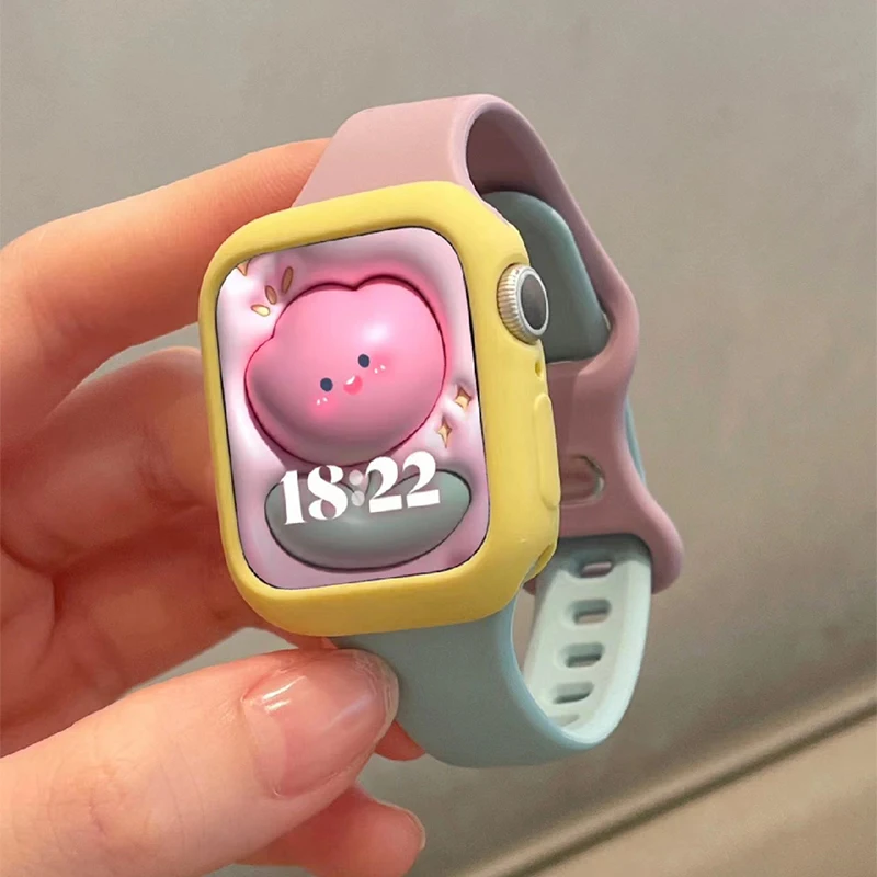 

Резиновая петля для Apple Watch, ремешок для телефона из силикона 41/45 мм 49Ultra SE8 7 6 5, чехол для IWatch 38/42 мм 40 мм 44 мм 4 3 2 1 Correa
