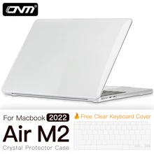 Crystal Clear Laptop Case for Macbook Air M2 A2681 2022 13.6 Retina Display Touch ID Hard Protector Cases With Keyboard Cover