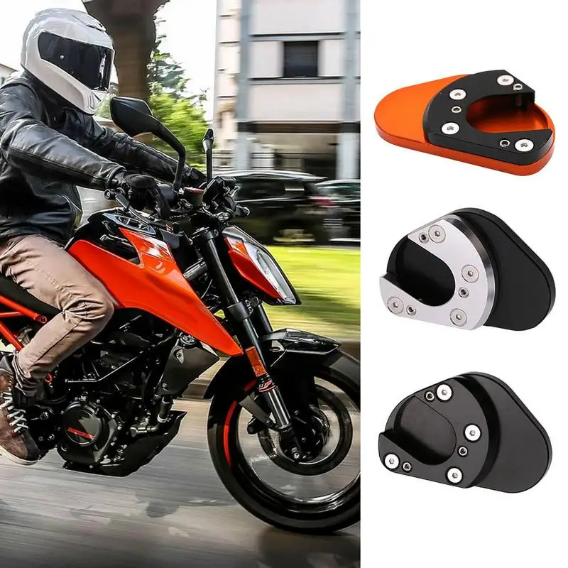 

Motorcycle Kickstand Extender Motorbike Durable Side Kick Stand Pad Bike Anti Skid Enlarged Base Extension Support Accessory
